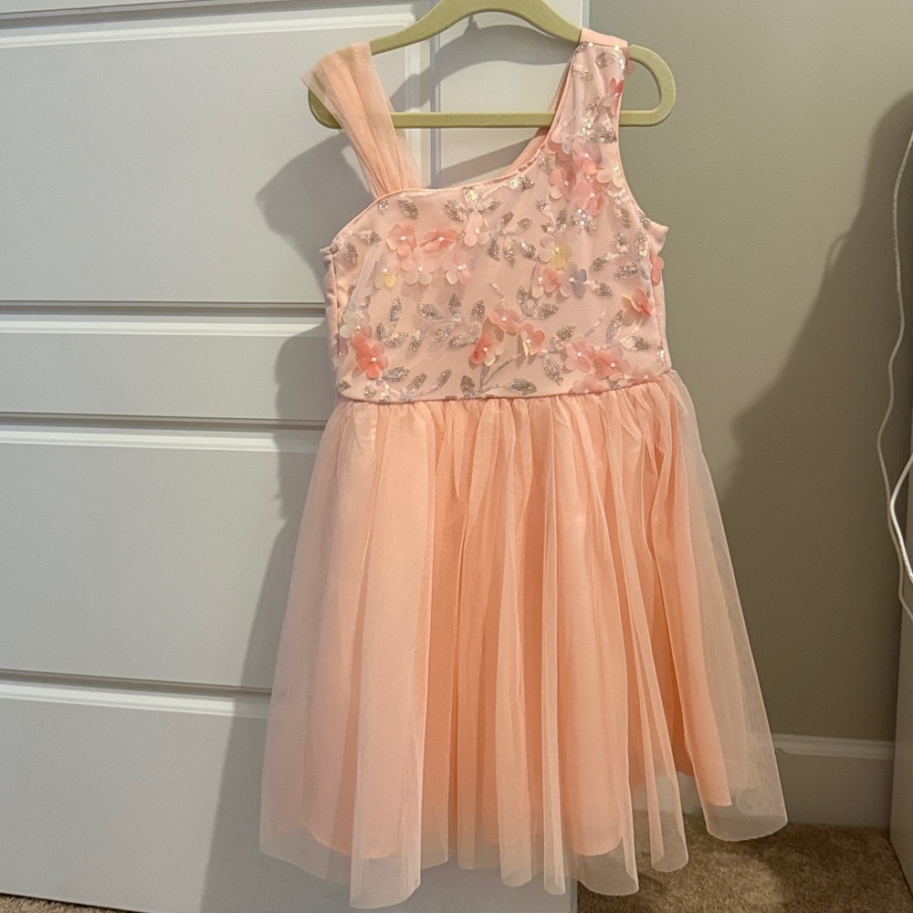 Cat & Jack Pink Sequin Floral Dress